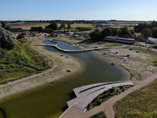 Dronefoto af Solsikkesøen