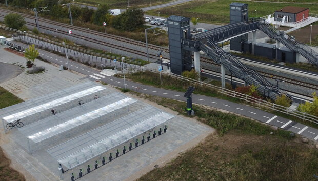 Sydsiden af Vinge Station. Foto: Frederikssund Kommune.