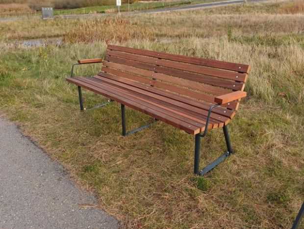 Den klassiske bænk, der er udvalgt til testen