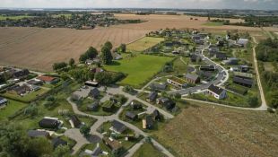 Illustartion af Tiny Houses og parcelhuse