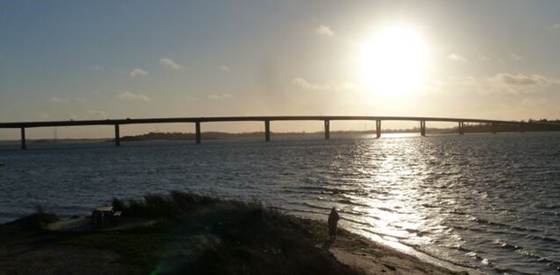Roskilde Fjord med Kronprisesse Marys Bro i forgrunden. Foto: Albæk Kommunikation. Roskilde Fjord med Kronprisesse Marys Bro i forgrunden. Foto: Albæk Kommunikation.