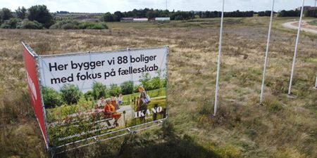 Marken i Vinge, hvor Bakkekvarteret skal etableres. Foto: Frederikssund Kommune.